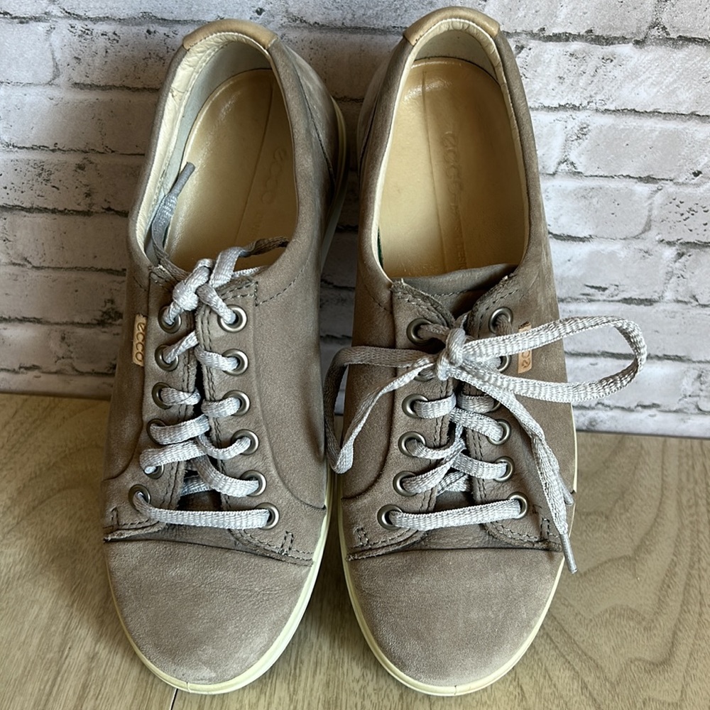 Ecco Sneakers Suede Gray View 2
